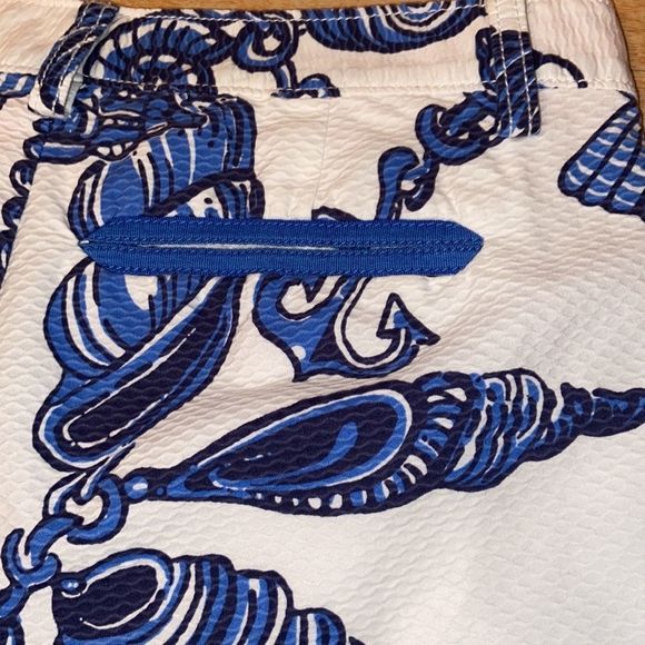 LILLY PULITZER Mitzie Fallin In Love Seashell Textured Cotton Slim Pants - Picture 4 of 13